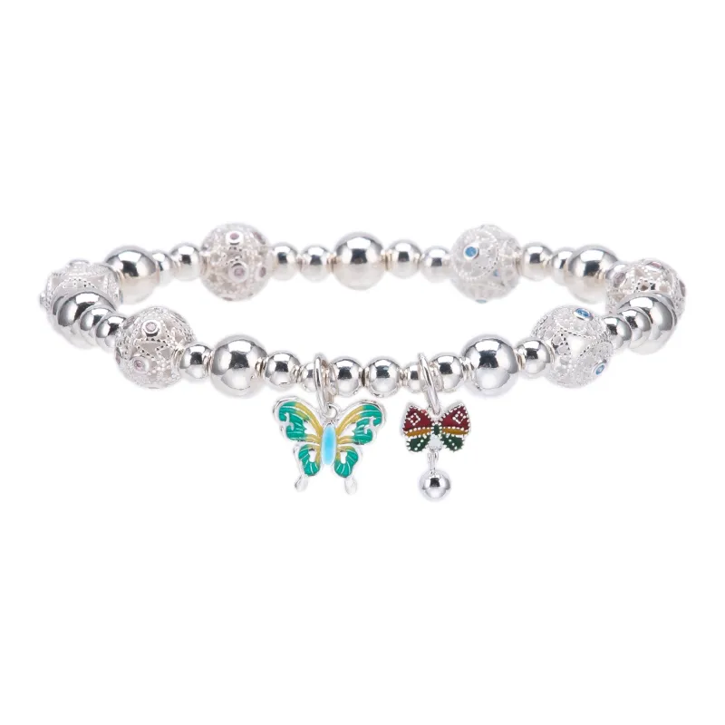 Listen To The Flowers Bloom 999 Fine Silver Bracelets Women's-0