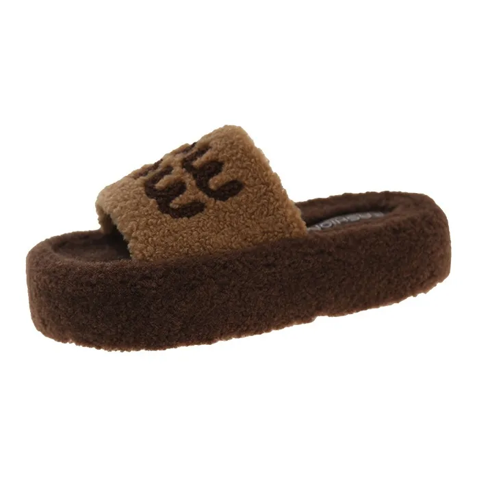 ALPLUME Women's Home Slippers Black Yellow Brown Ecru Slippers & Home Slippers-4