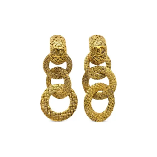 CHANEL Pre-Owned 1994 Tweed-effect Dangle Clip-on Earrings