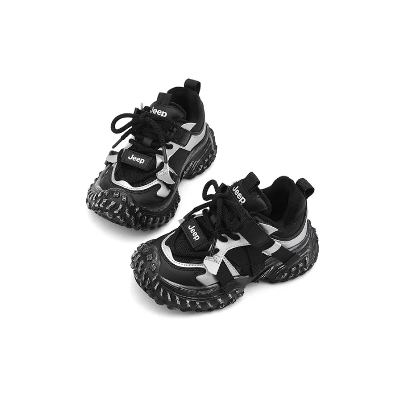 Jeep Slip Resistant Cushioning Wear Resistant Warm Kids Lifestyle Shoes Glacier Silver Black Kids'-4
