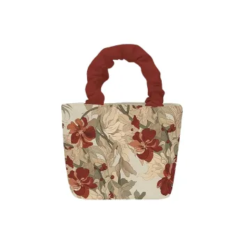 AOSONG Suede Tech Fabric Handbag Regular Unisex Red