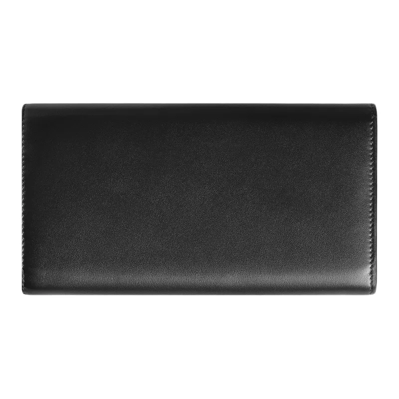 MONTBLANC Soft Leather Series Full Grain Cow Leather Wallet Men's Black-2