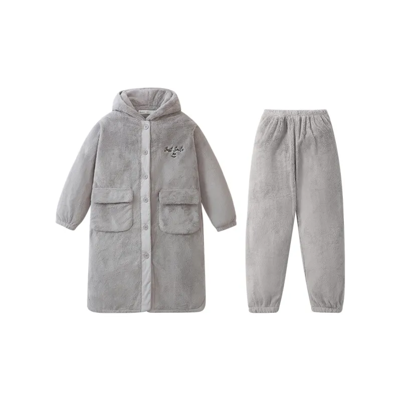 QINZUIMAO Pajama Set Women's Gray Brown-0