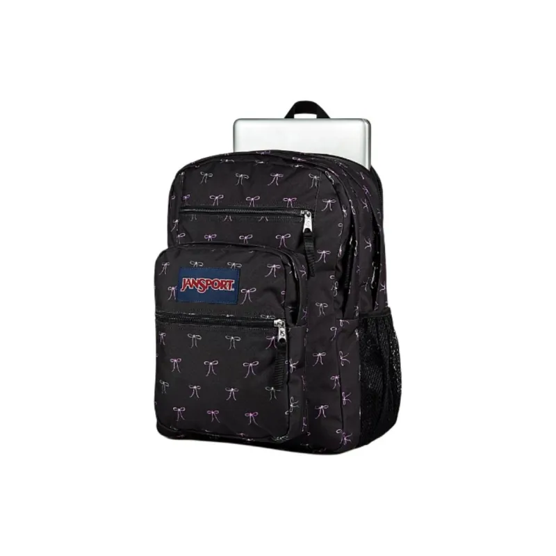 JanSport Recycled Polyester Backpack Large Size Unisex Black-2