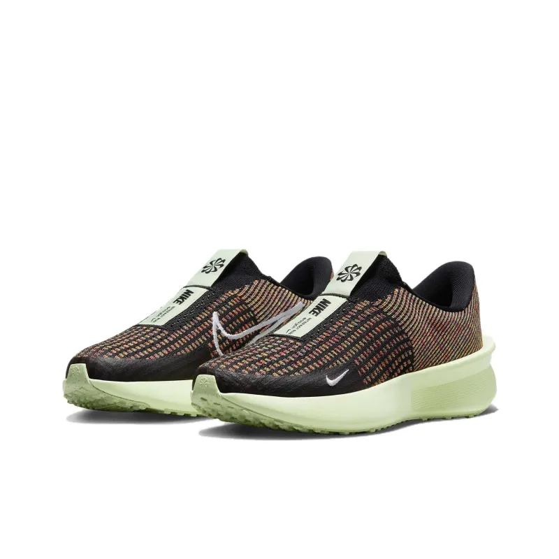 Nike Interact Run Cushioning Lightweight Low Top Running Shoes Women's Black Orange-2