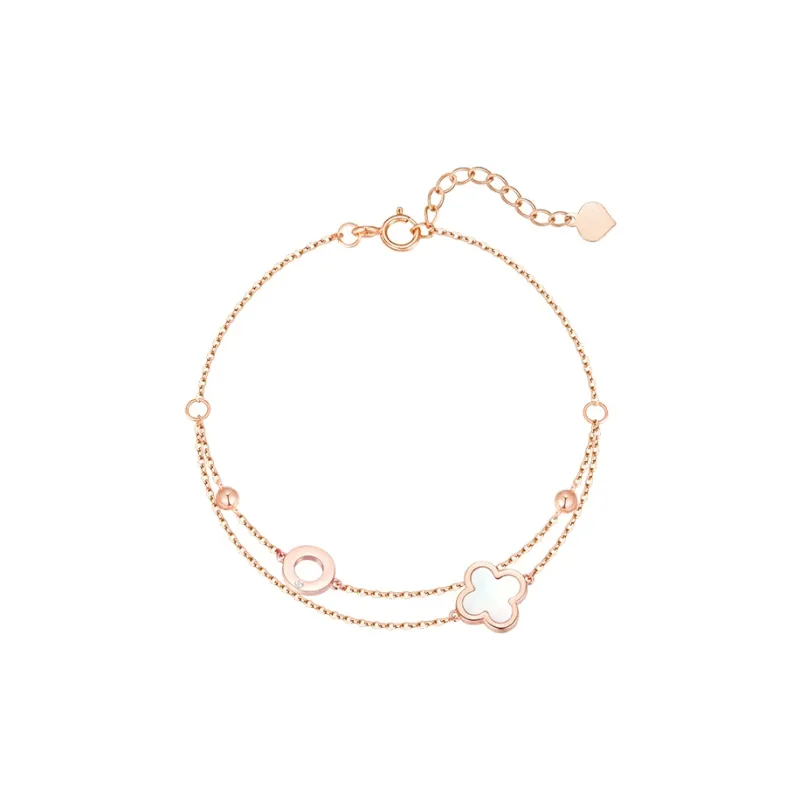 Ji Zhi S925 Silver Bracelets Women's Rose Gold-0