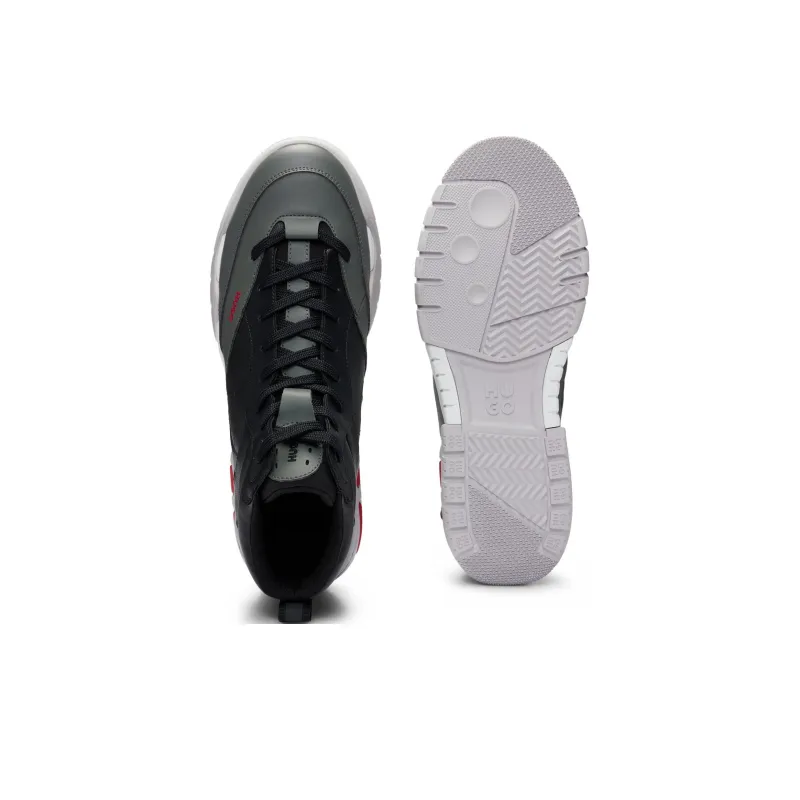 HUGO BOSS High Top Casual Shoes Men's Dark Gray-4