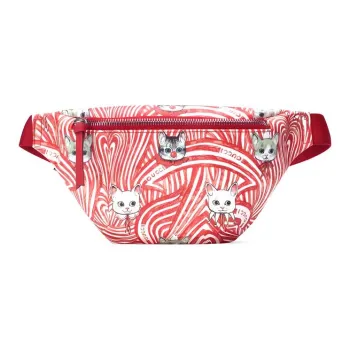 GUCCI Yuko Higuchi Collaboration Canvas With Leather Fanny Pack, Sling Bag, Kids' Bag Kids' Red/White