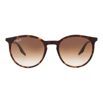 RayBan Acetate Round Sunglasses Unisex Havana Color Transparent/Brown