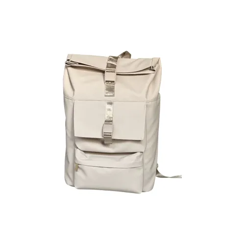 HP HUIPU Fabric Backpack Large Size Unisex Cream White/Charcoal Black