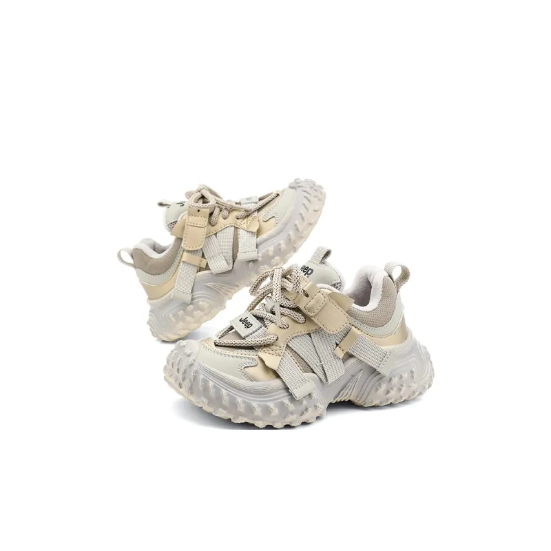 Jeep Slip Resistant Cushioning Wear Resistant Warm Kids Lifestyle Shoes Champagne Gold Kids'-6