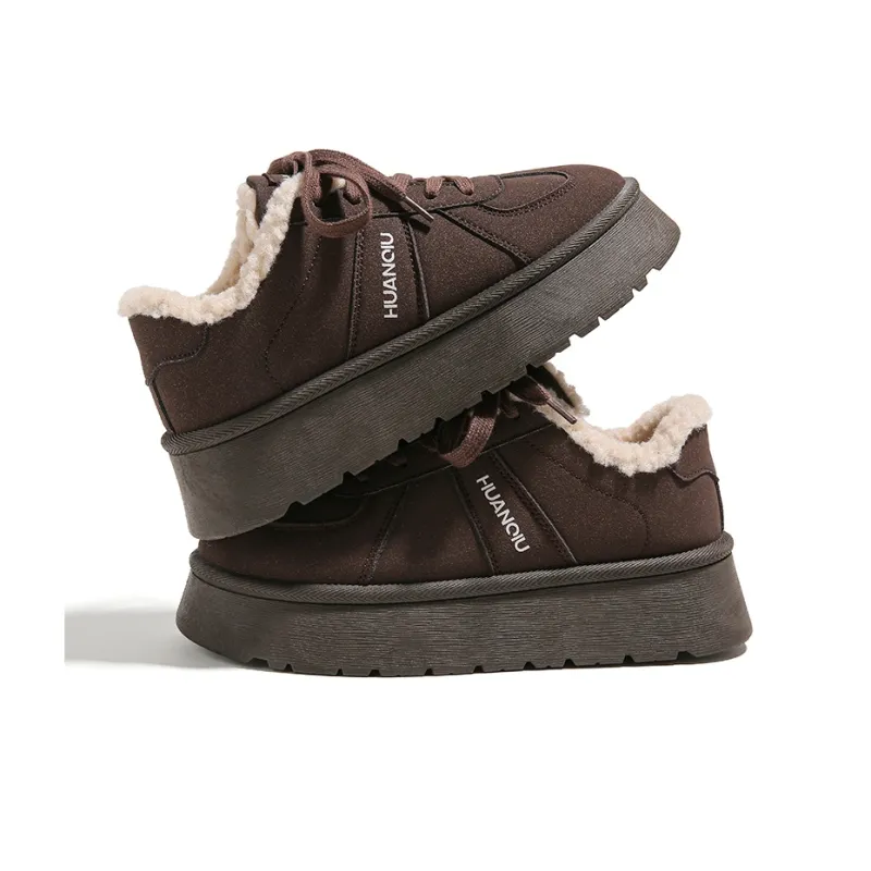 HUANQIU Coverage Warm And Wear-Resistant Low-Top Skateboard Shoes Women's-8