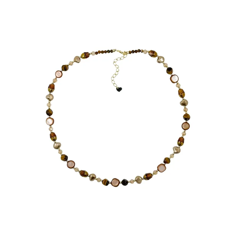 ONEKISS Gold Plated Copper Glass Necklaces Women's-0