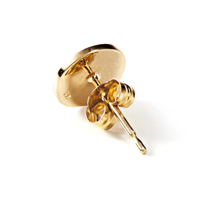 GOD SUNS 18K Gold Stud Earrings Unisex-3
