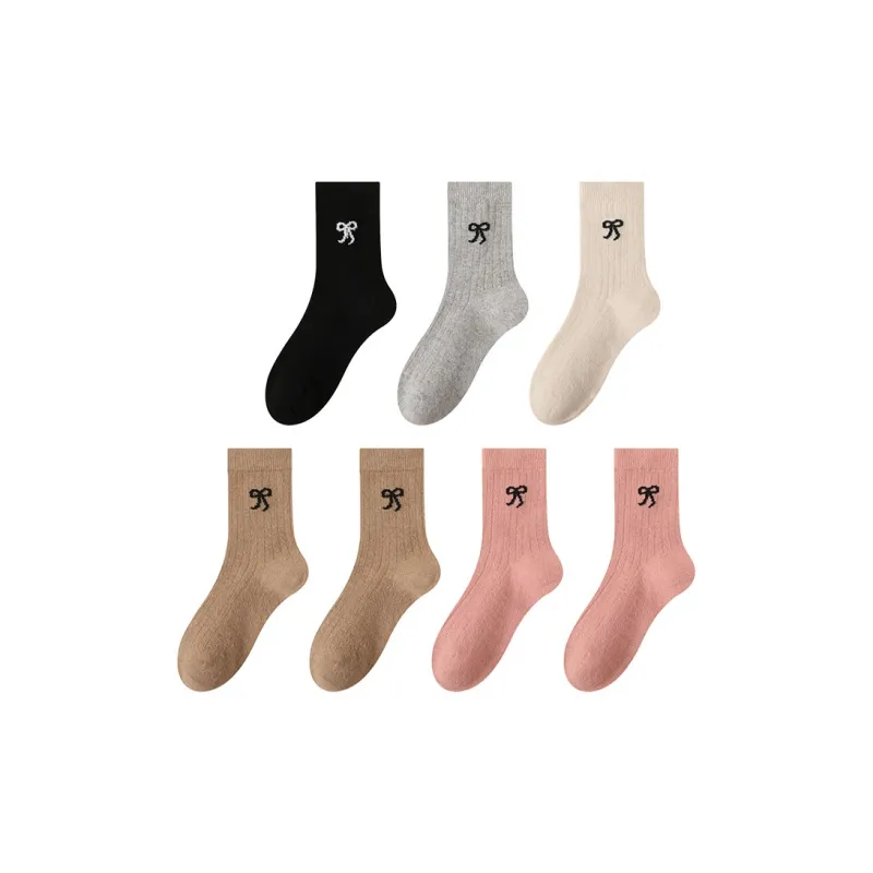 BONAS Mid-Calf Socks Women's Combo Set-7