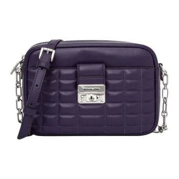 MICHAEL KORS Sheepskin Camera Bag, Shoulder Bag, Crossbody Bag Medium Size Women's Purple
