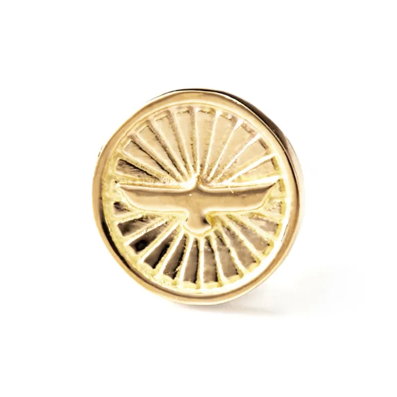 GOD SUNS 18K Gold Stud Earrings Unisex-1