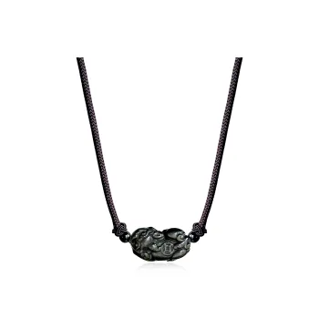 Tang Zhi Obsidian Necklaces Unisex