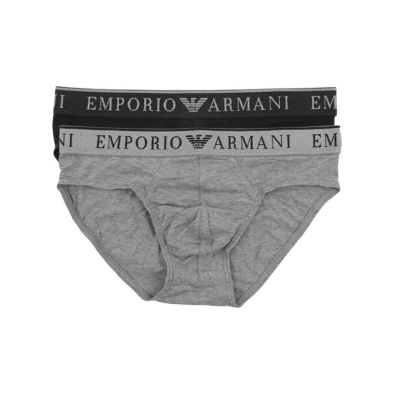 EMPORIO ARMANI EA FW24 Underpants Men's 2 Pack Black+Gray-0