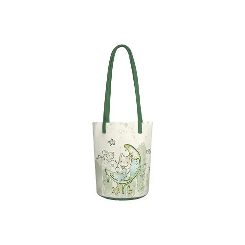AOSONG Suede Tech Fabric Bucket Bags Shoulder Bags Regular Women's Green