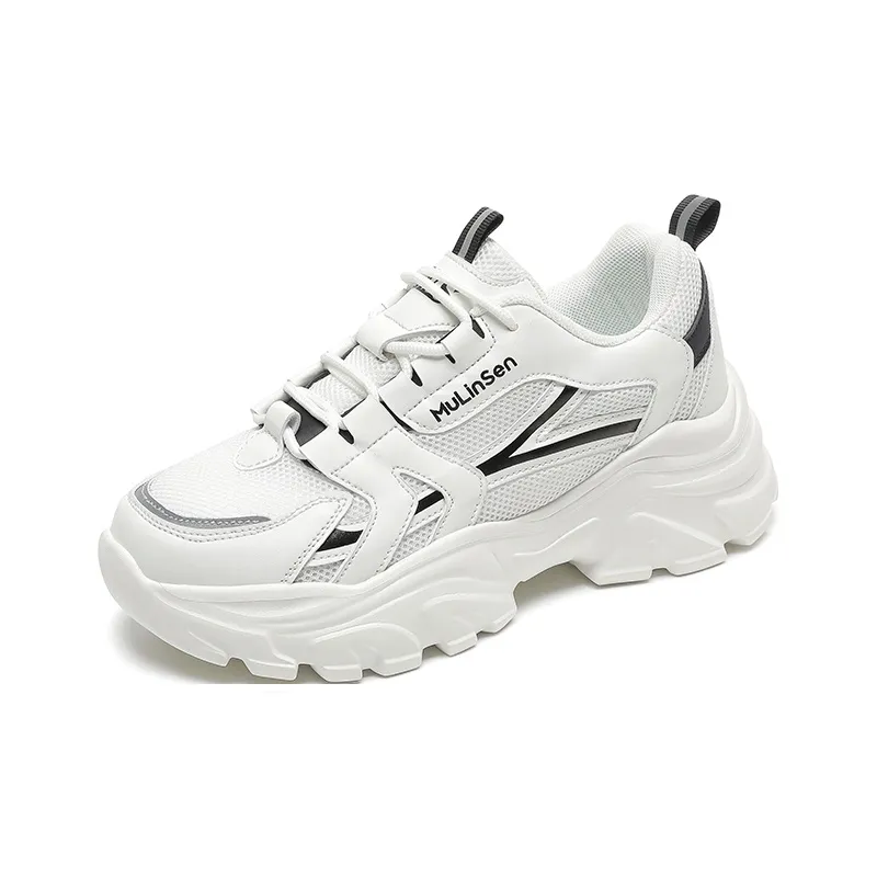 Mulinsen Slip Resistant, Abrasion Resistant, Lightweight Low Top Chunky Sneakers Women's-1