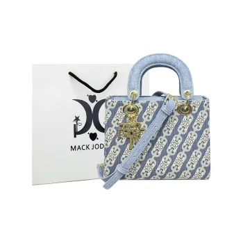 MACK JODAER Synthetic Leather Crossbody Handbags Regular Women's Denim Blue