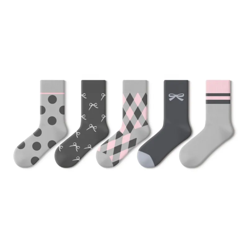 Primeet Mid Calf Socks Women's 5 Pack-25