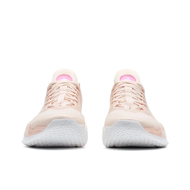 XTEP Wear-Resistant Cushioning Coverage Low-Top Basketball Shoes Men's Pink-4