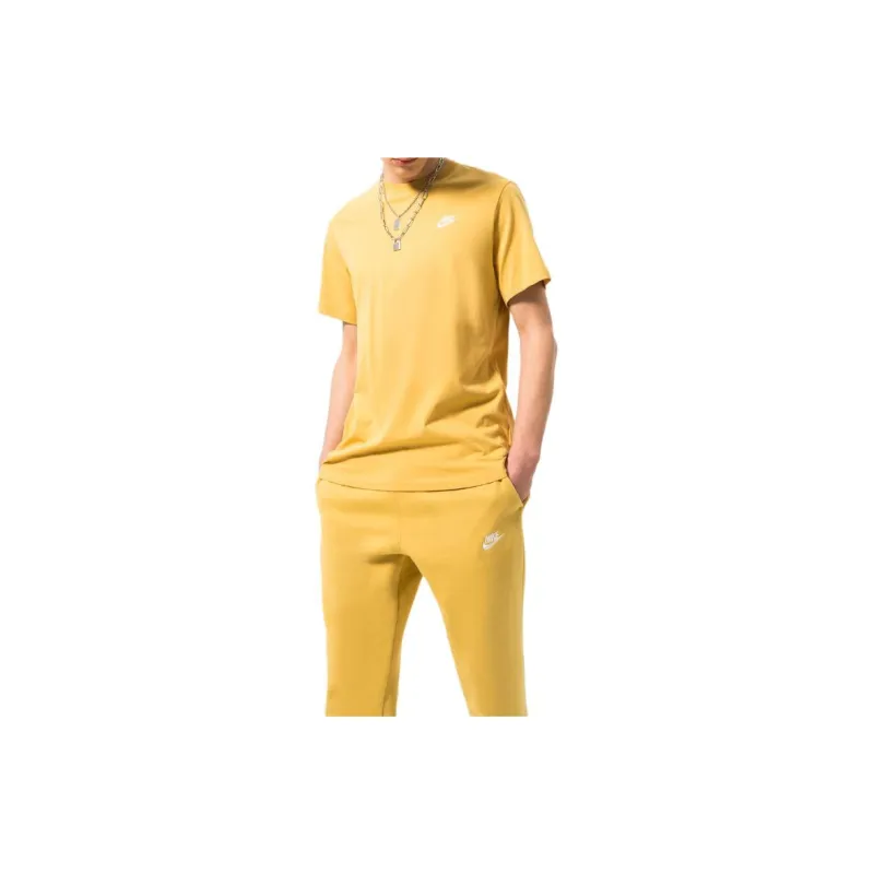 Nike T Shirts Men Wheat Yellow-3