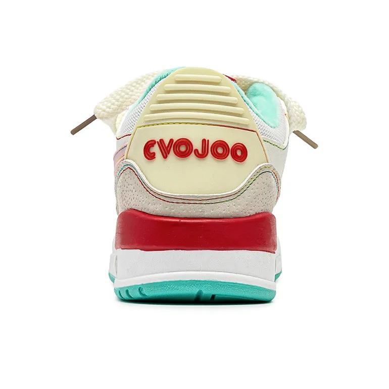 CVOJOO Warm Low Top Skateboard Shoes Unisex Peach Cheese-4