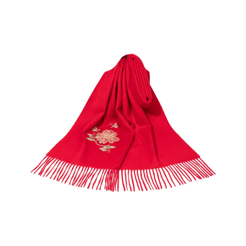 Shanghai Story Sheep Wool Knit Scarves Women's Butterfly Love-0
