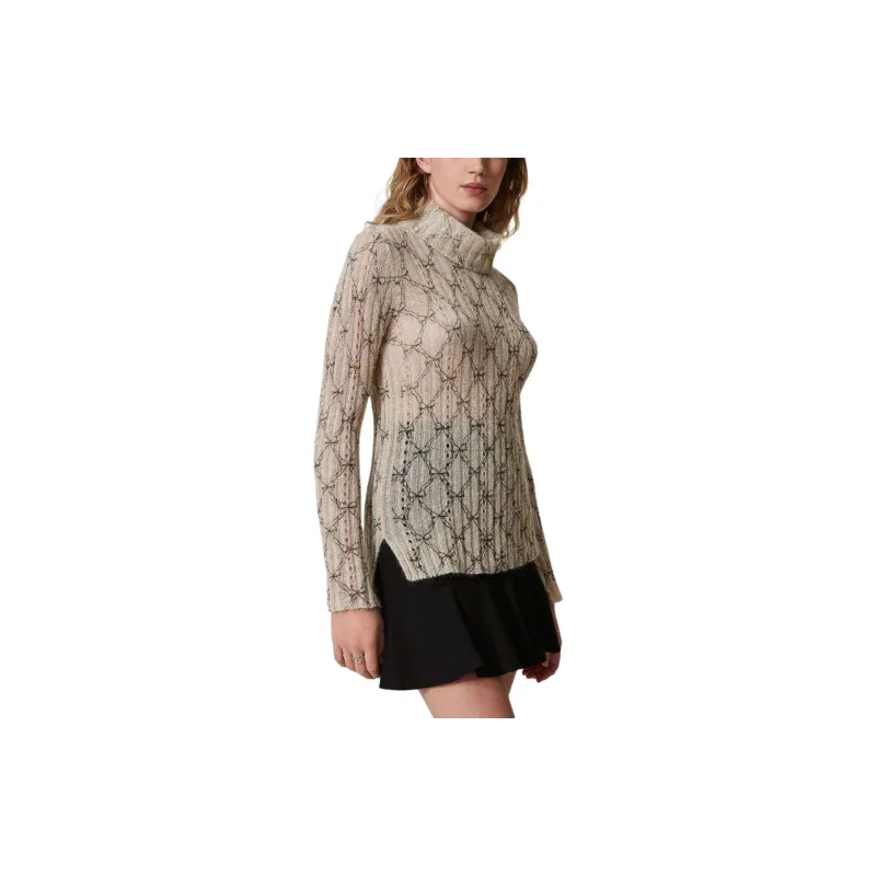 Twinset Roll neck Printed Sweater-3