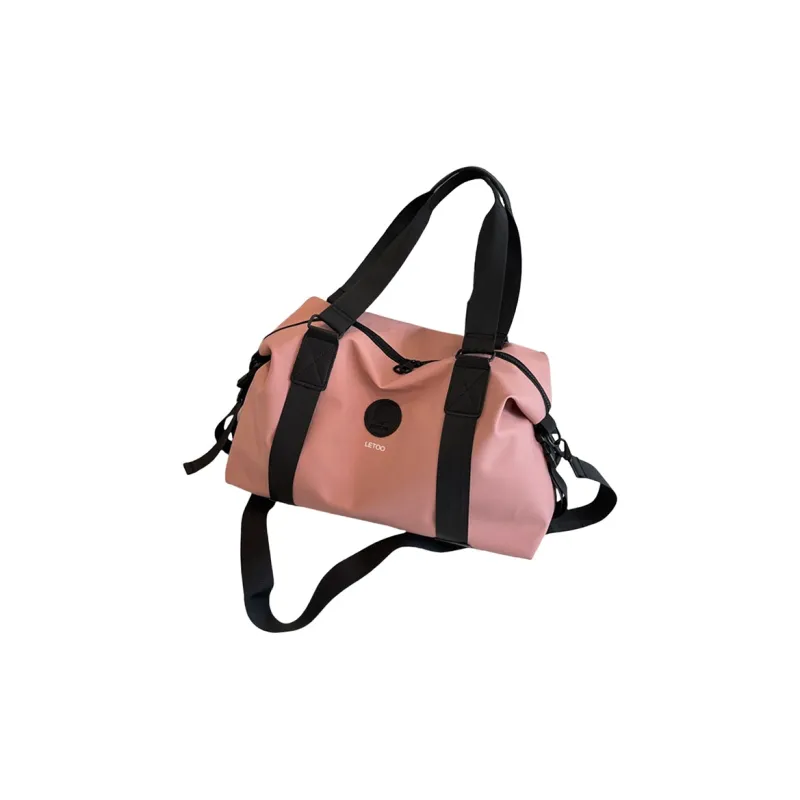 LETOO Oxford Travel Bag 35L Unisex Black Gray Pink-9
