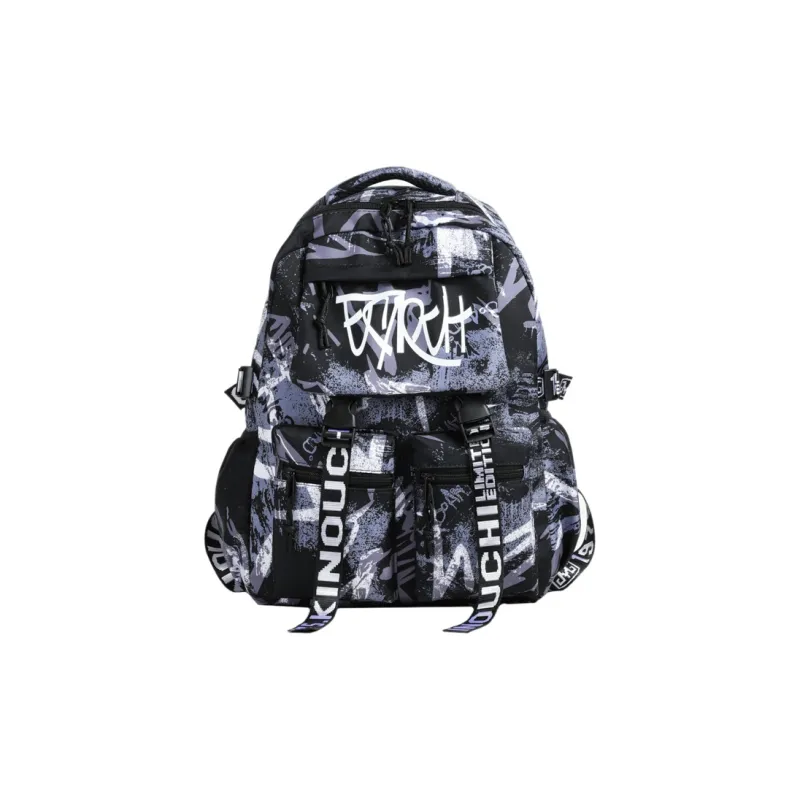 Gorora Nylon Fabric Backpack Regular Unisex Multicolor-4