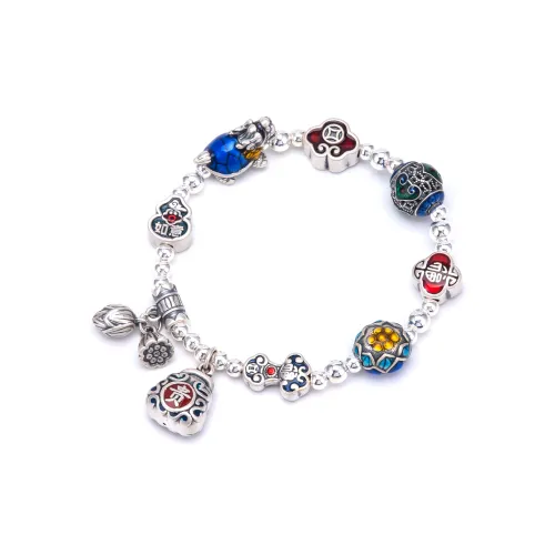 Listen To The Flowers Bloom 999 Fine Silver Bracelets Women's