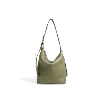 NIUMJ Top Grain Cow Leather Shoulder Bag Women's Cherry Red/Winter Grey/Black/Dark Brown/Matcha Green