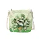White Rose Crossbody Elliptical Bag