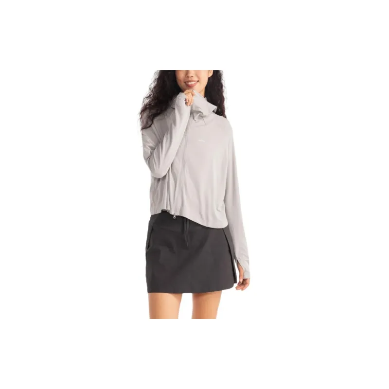 DECATHLON Super Light Breathable UV Protection Cooling Sun Protection Clothing Women's Light Smoke Gray-3