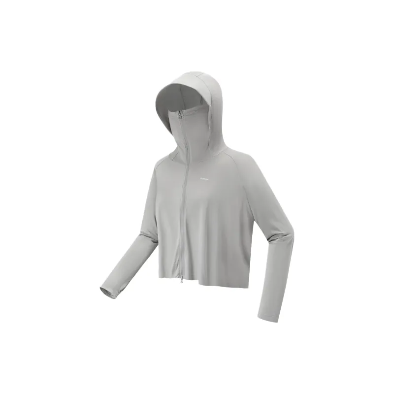 DECATHLON Super Light Breathable UV Protection Cooling Sun Protection Clothing Women's Light Smoke Gray-2