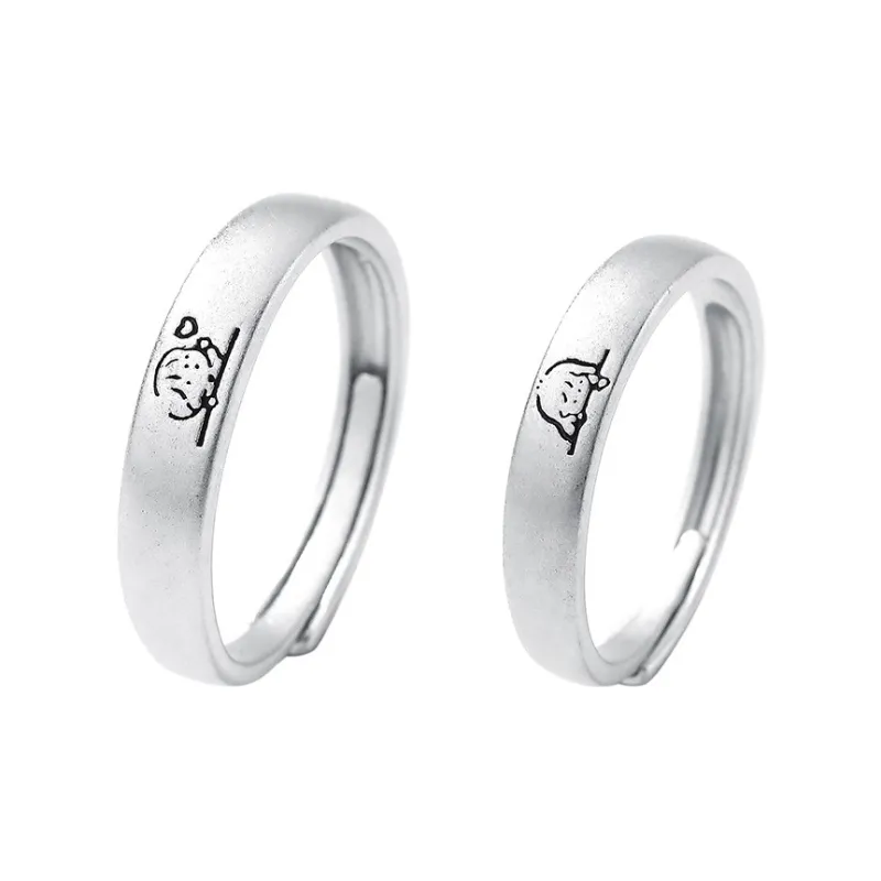 QUIET LOVE S999 Fine Silver Rings Unisex-0