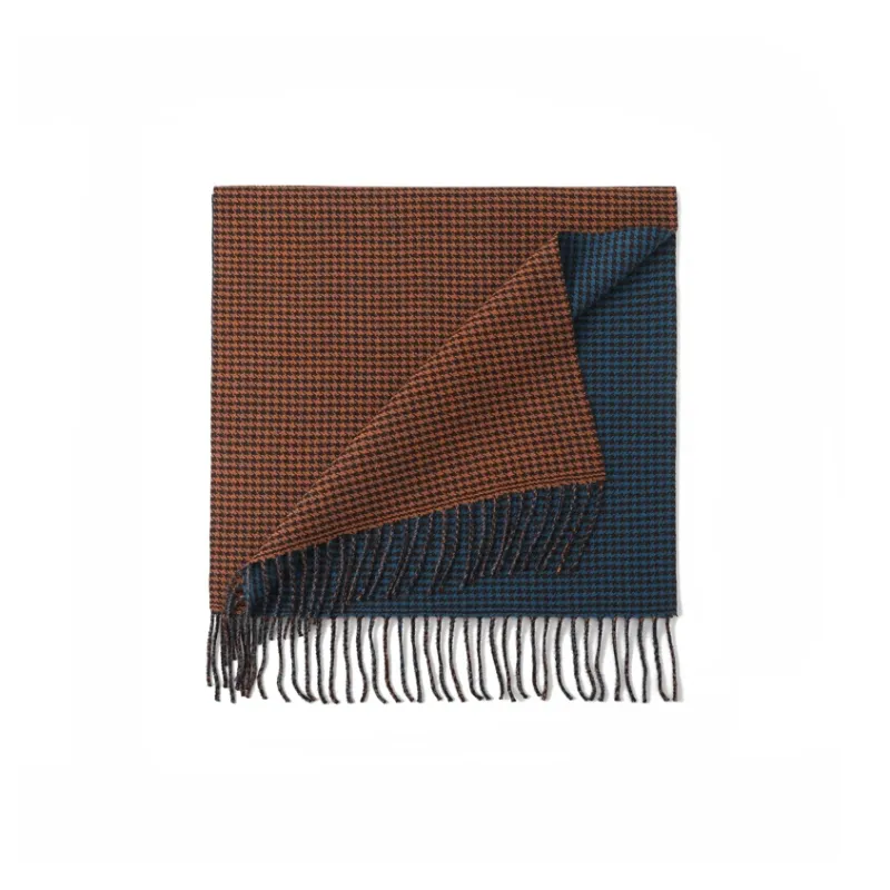FREE RABBITⅡ British Versatile Warm Shawl Double Sided Fringe Plaid Scarf Unisex-5