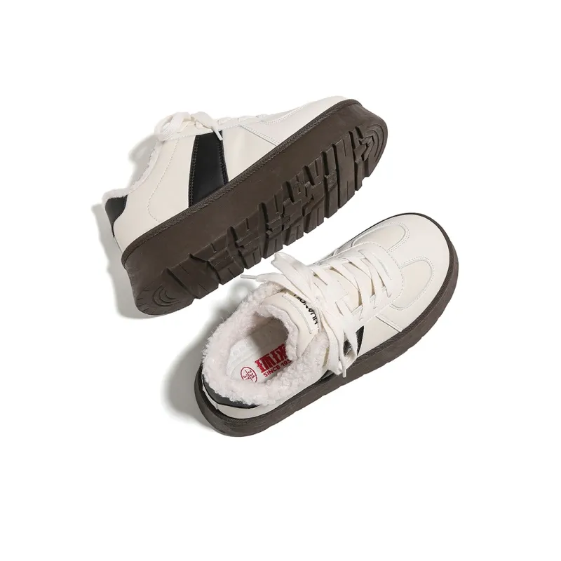 HUANQIU Coverage Warm And Wear-Resistant Low-Top Skateboard Shoes Women's-4