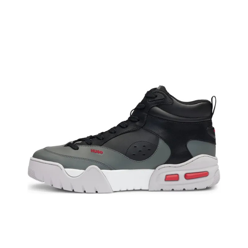 HUGO BOSS High Top Casual Shoes Men's Dark Gray-0