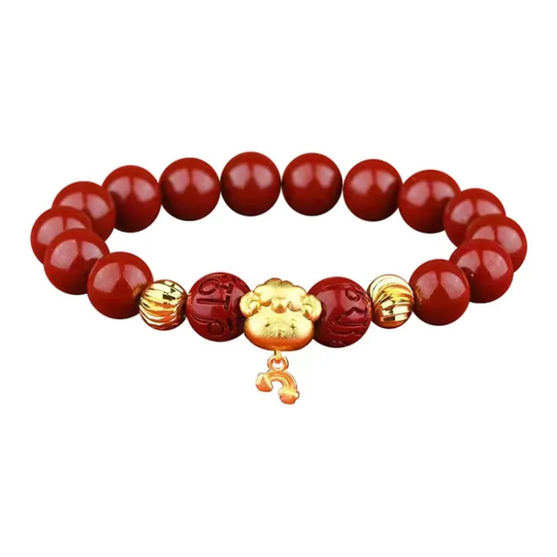 Strange Snow Reconstructed Cinnabar Bracelets Unisex-14