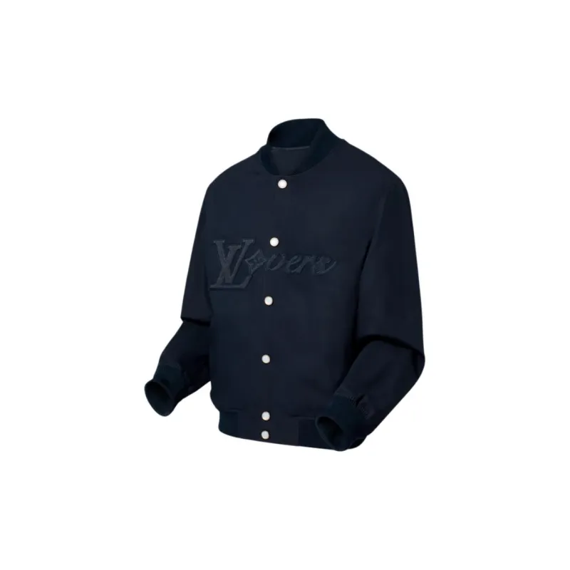 Lv Embroidered Cotton Bomber-2