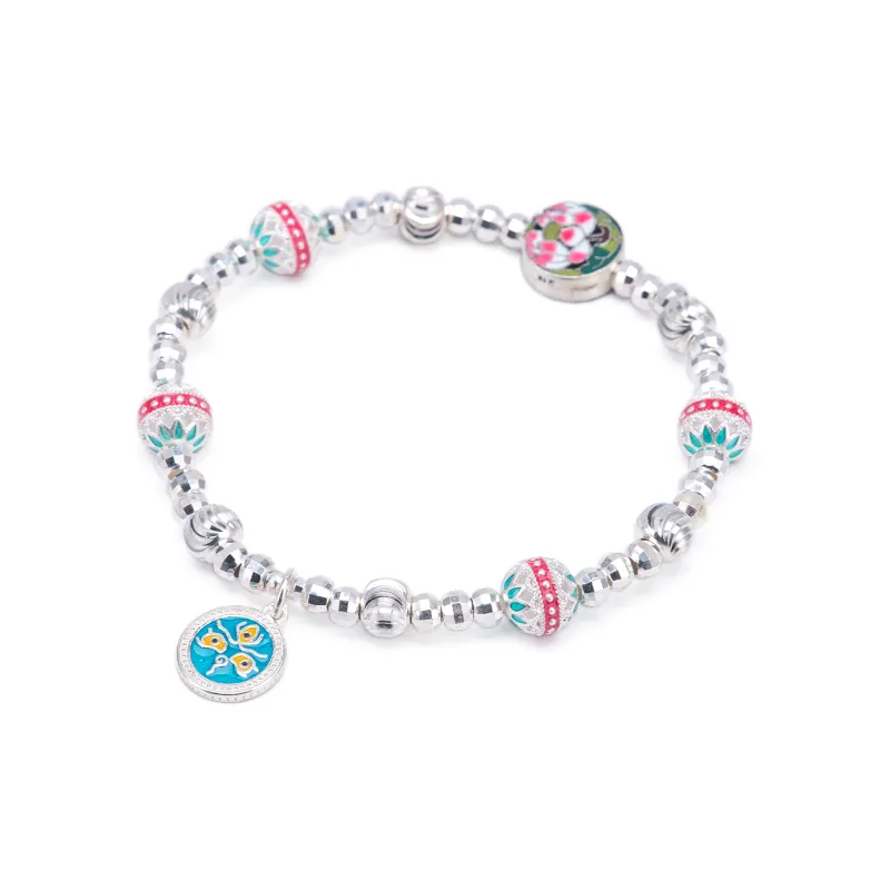 Listen To The Flowers Bloom 999 Fine Silver Bracelets Women's-0