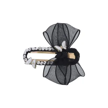 ROYALSASA Silk Chiffon Edge Clip Women's