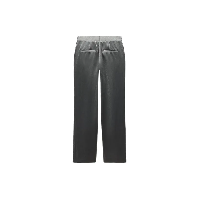 ZARA Casual Pants Women's Silver-1