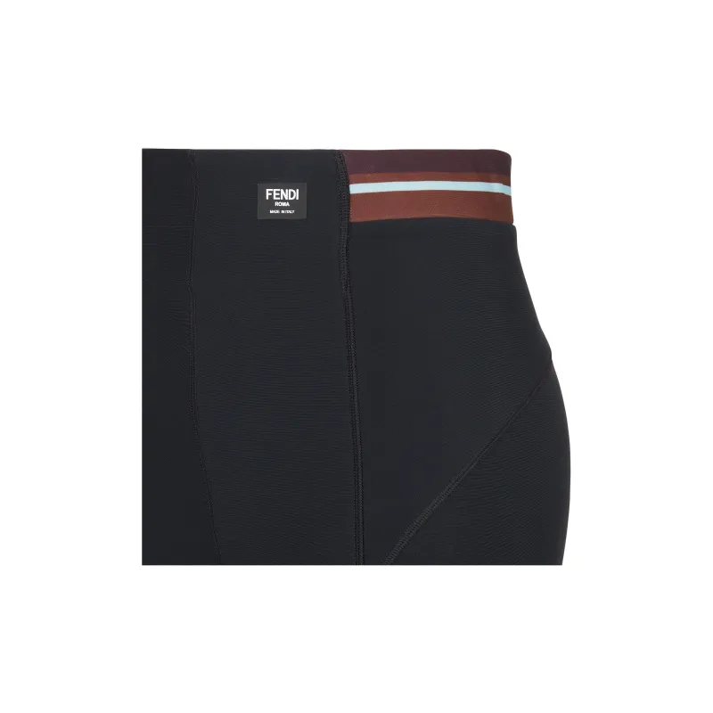 FENDI Roma Logo Patch Double-Face Leggings-2