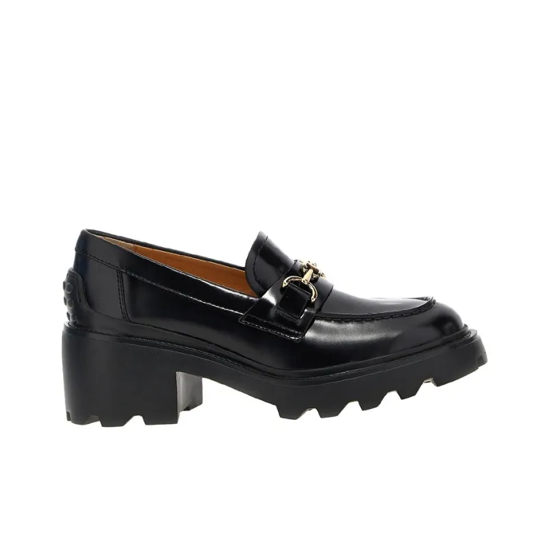 TOD'S Logo Plauqe Slip On Loafers Women's-4